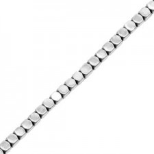 Hematite beads 2mm cube Silver
